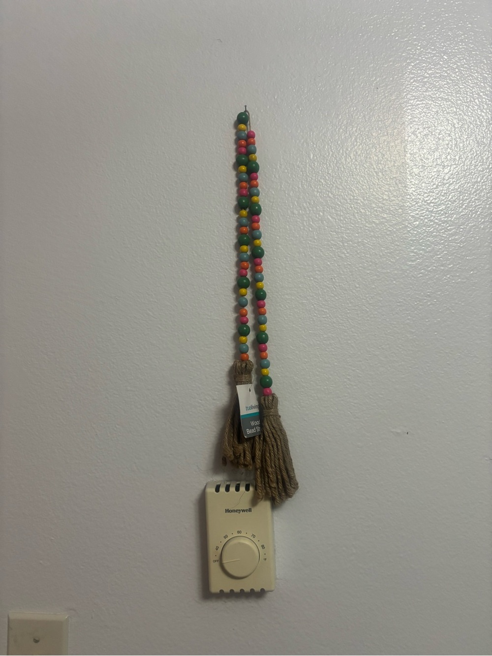 Colorful Wooden Bead Tassel Wall Hanging